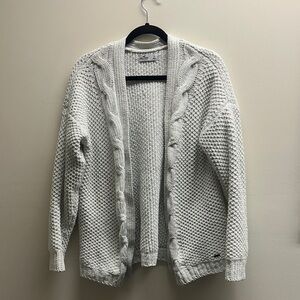 Hollister Cream Cable Knit Cardigan